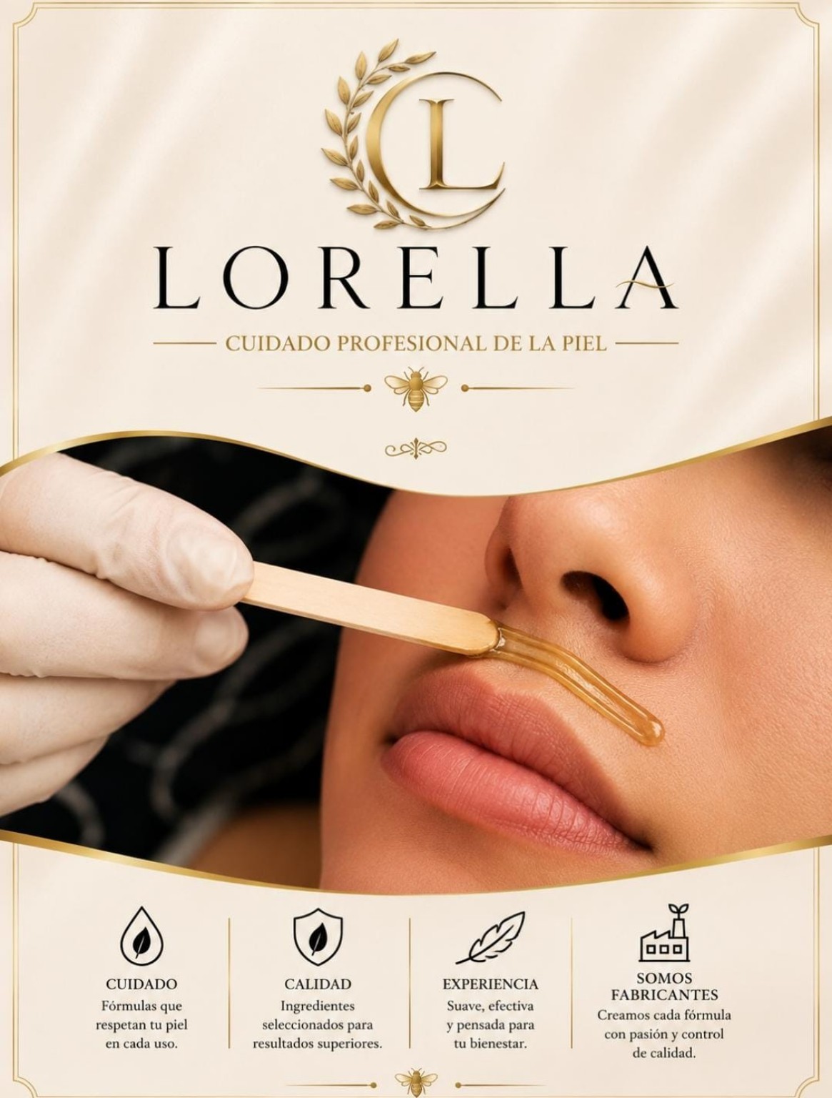 Aplicación profesional de cera Lorella®